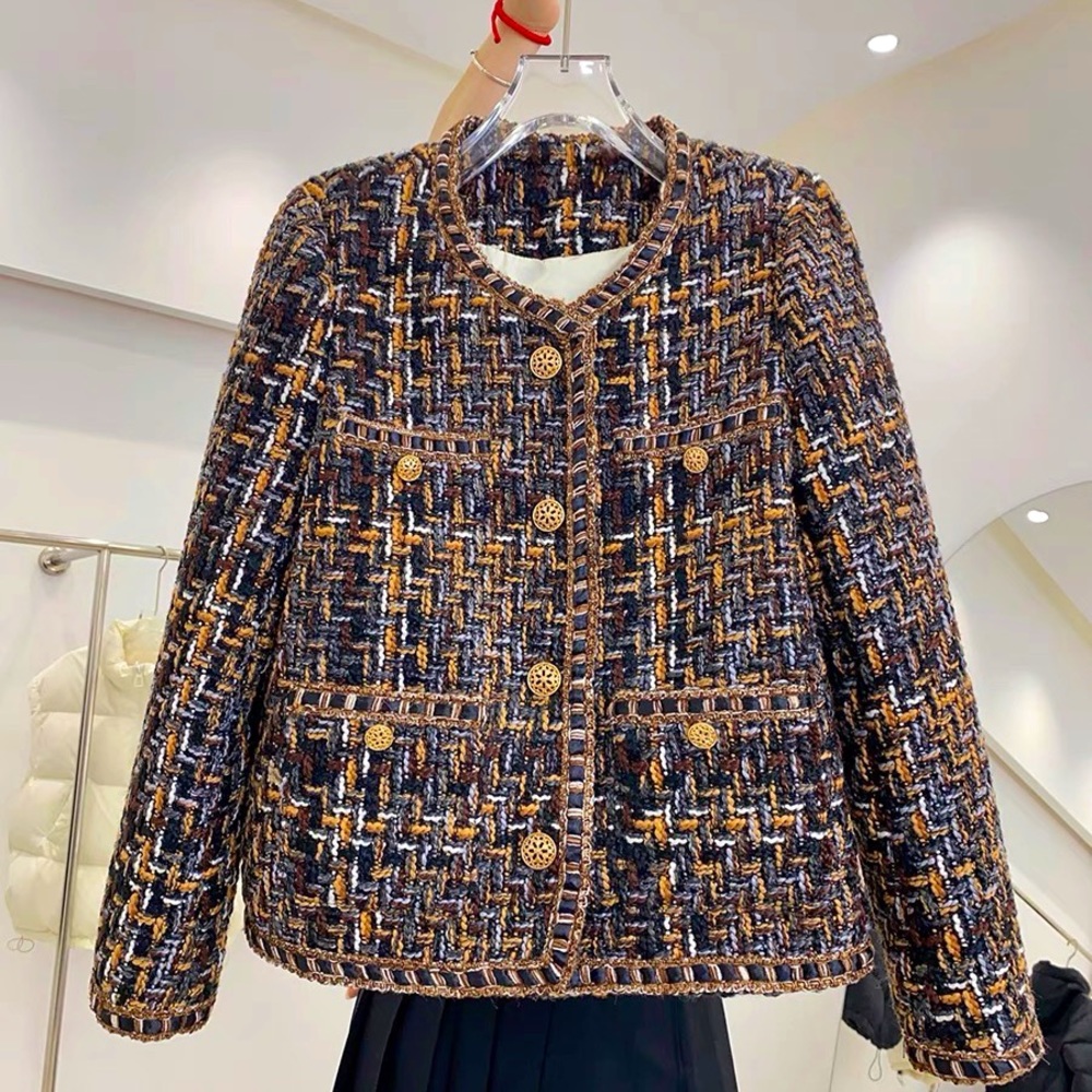 Woman’s Tweed Loose Coat Jacket Top Size M